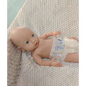45cm Open Eyes Newborn 6.71lbs Full Body Silicone Reborn Baby Girl Dolls